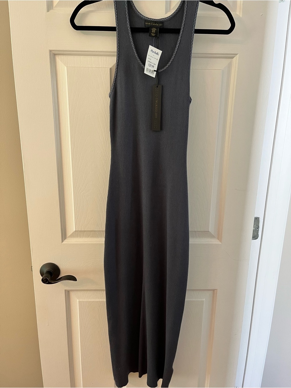 House of Harlow 1960 Ribbed Sleeveless Maxi Dress - Navy Blue